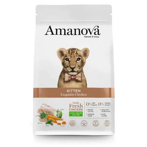 Amanova Kitten Pollo Fresco 4 kg - Croccantini per gatti