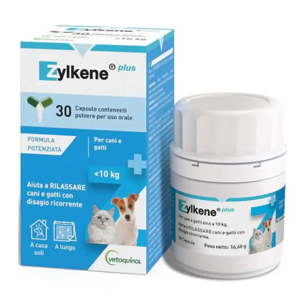 Zylkene plus cani/gatti 10 kg 30 capsule