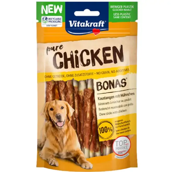 Vitakraft Bonas Snack di Pura Carne 80 gr Bastoncini di Pollo