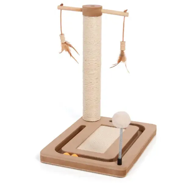 Tiragraffi per gatti multifunzionale con colonna Playtop CanadianCat Misura 39x29x46 cm - Tiragraffi gatto