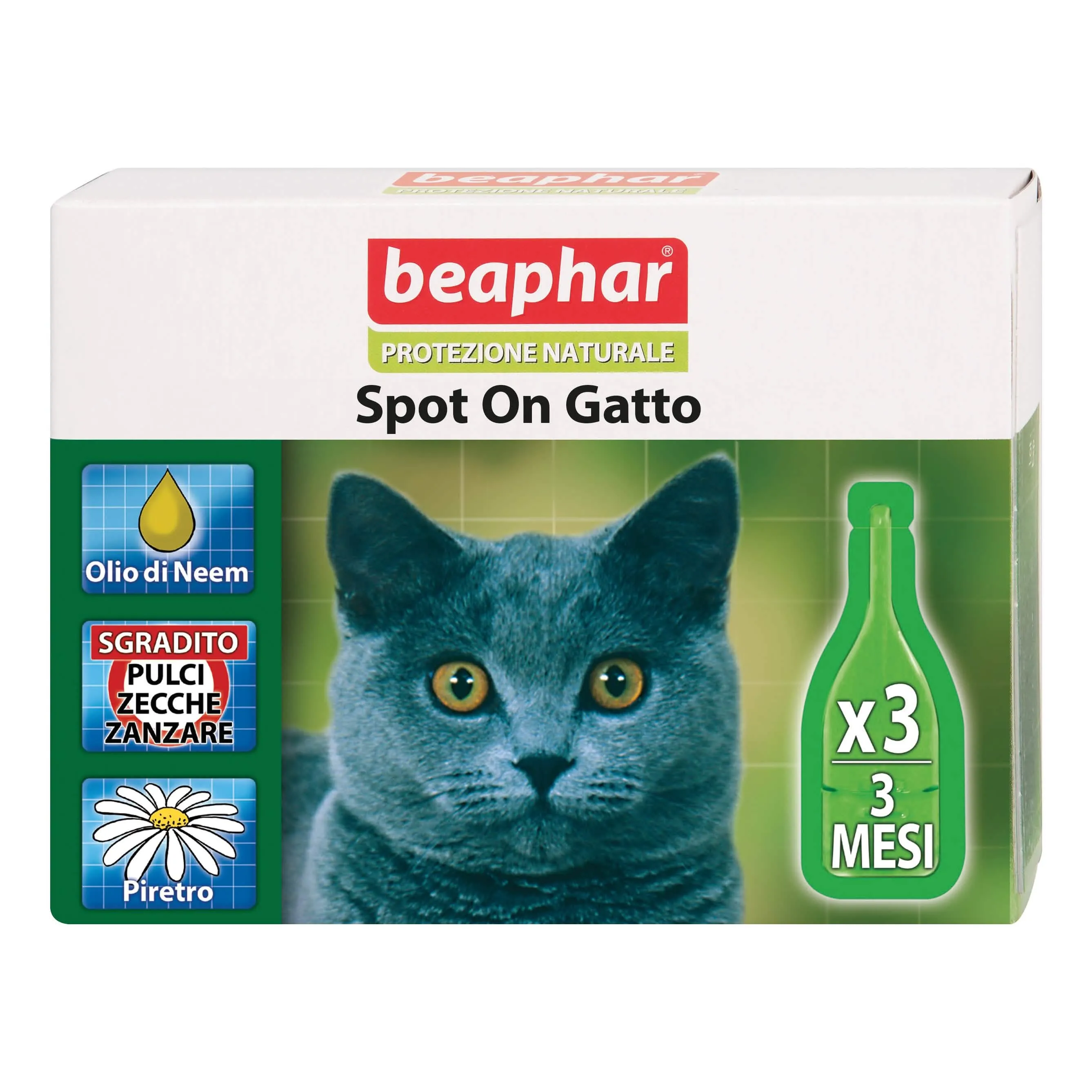 Protezione nat spot on gatto 3 pipette da 1 ml