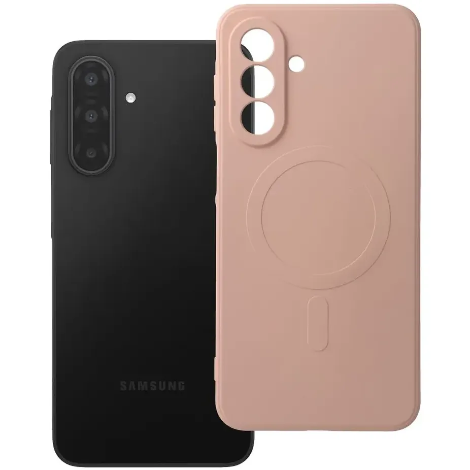 Custodia MagSafe per Samsung Galaxy A18 5G A186 / A18 4G A185 / A17 4G A175 / A17 5G A176, OEM, Silicone Mag, Rosa
