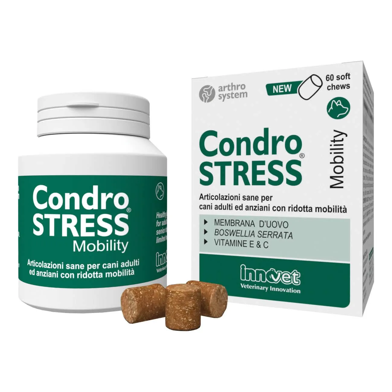 Condrostress Mobility Innovet 60 soft chews | Cane Articolazioni Anziani
