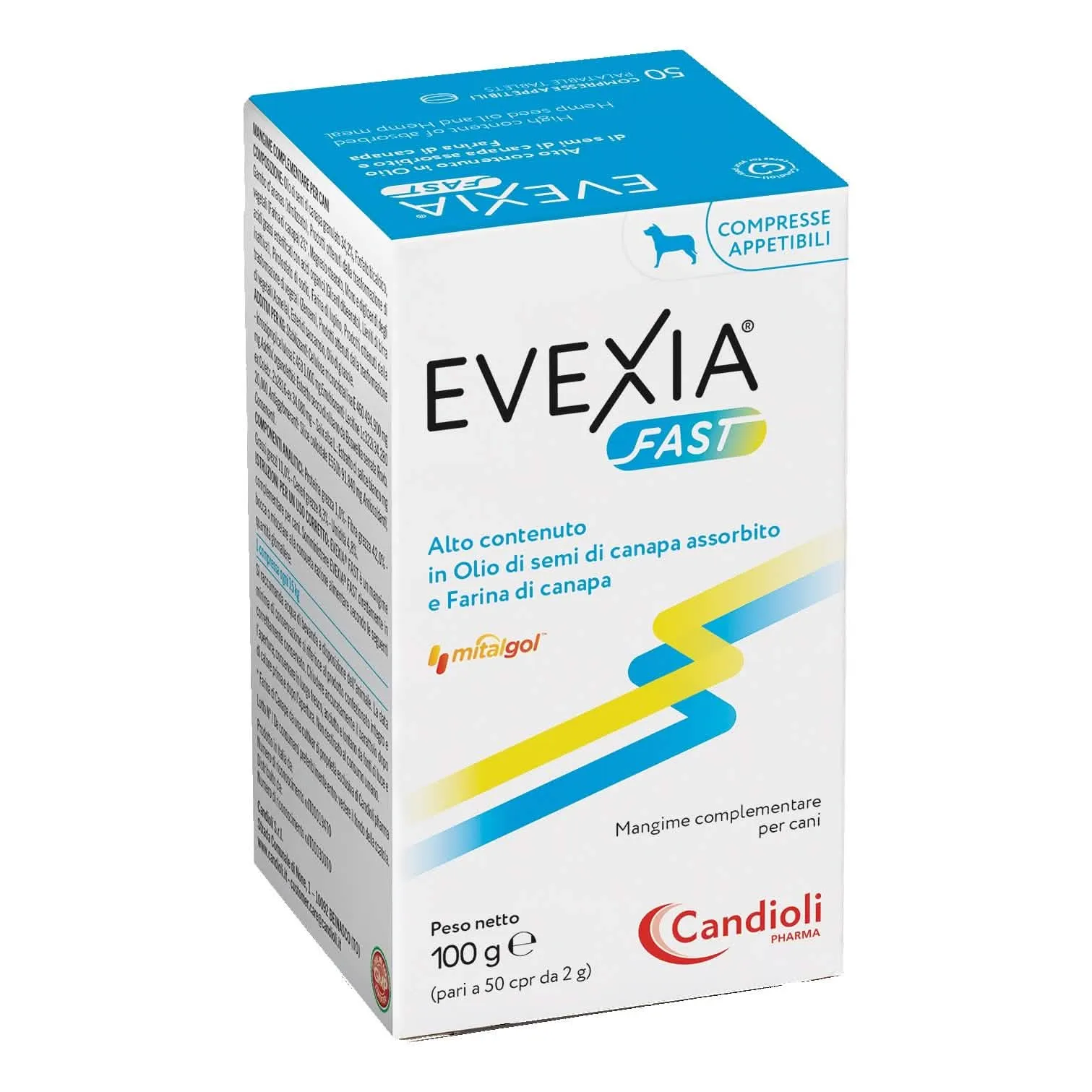 Evexia Fast Candioli 50 compresse | Canapa Boswellia Cane Articolazioni