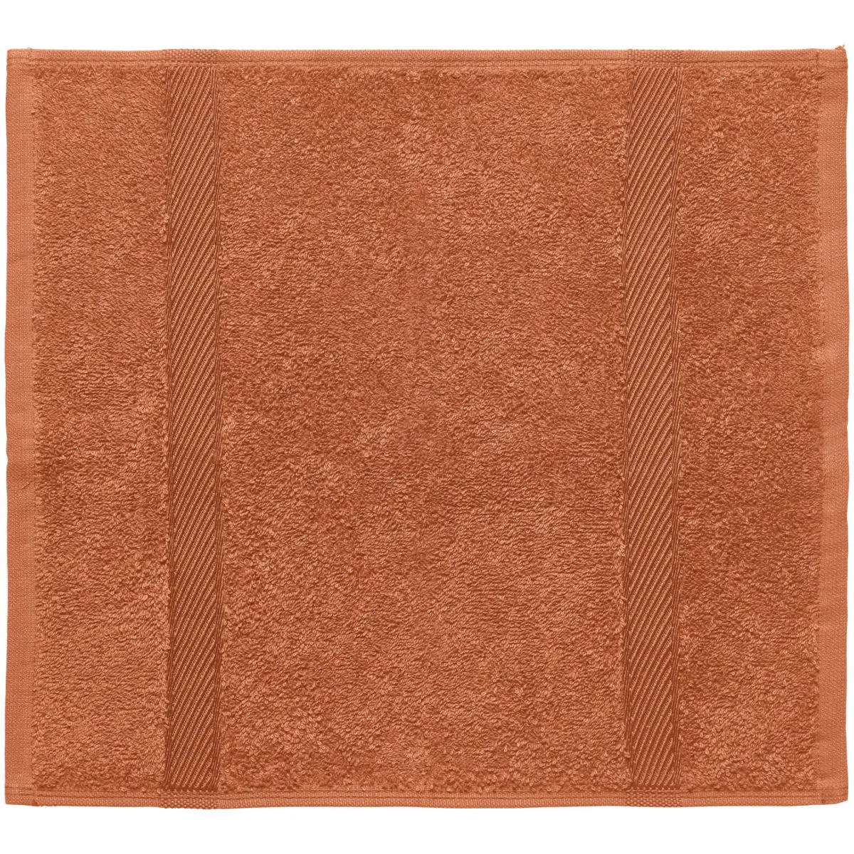 5x ERWIN M. Asciugamano bidet Valencia tinta unita; 30x30 cm (LxL); marrone ruggine; 5 pz. / Pacco