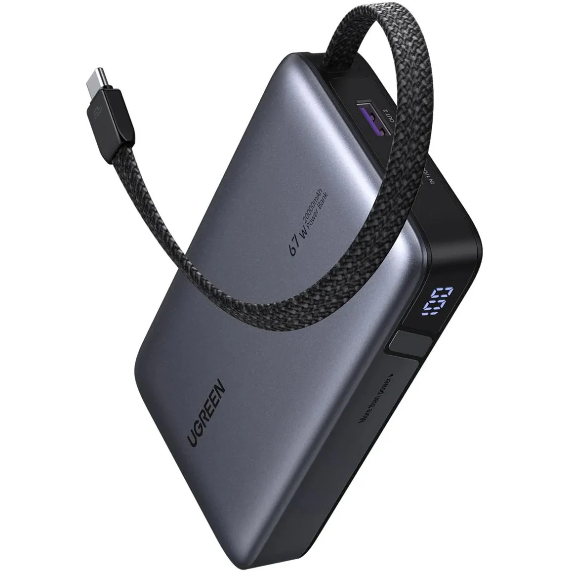 Nexode Power Bank 20000mAh 67W con cavo USB-C, Powerbank
