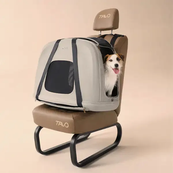 Trasportino da viaggio per animali domestici con sistema IsoFix integrato Crispin Tavo Medium Grigio - Trasportino cane