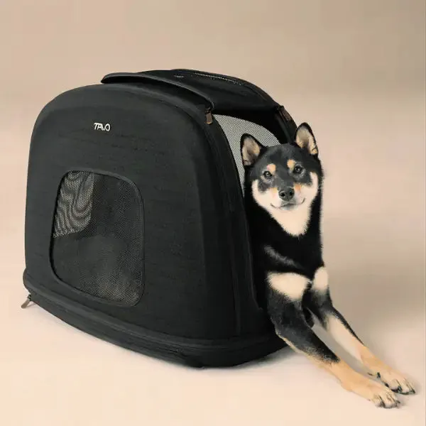 Trasportino da viaggio per animali domestici con sistema IsoFix integrato Crispin Tavo Medium Nero - Trasportino cane