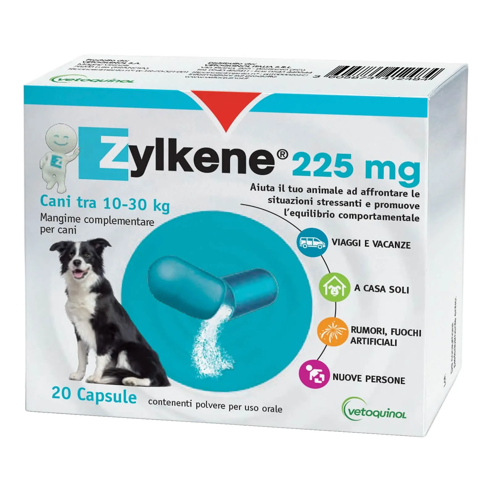 Zylkene cani taglia media 10-30kg 20 capsule da 225 mg