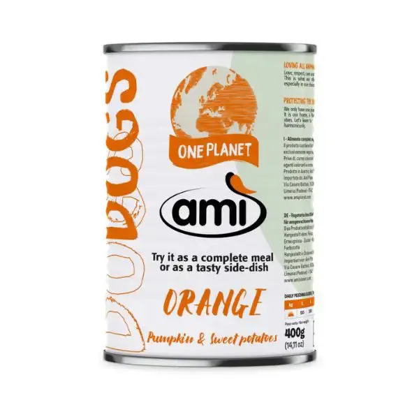 Amì Dog Cibo Umido vegetale 400 gr Orange zucca e patate dolci - Cibo umido per cani