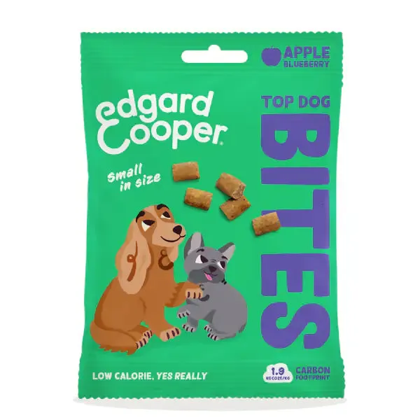 Edgard & Cooper Bites snack per cani Small Breeds Low Fat Grain Free 50 gr Mela e mirtillo