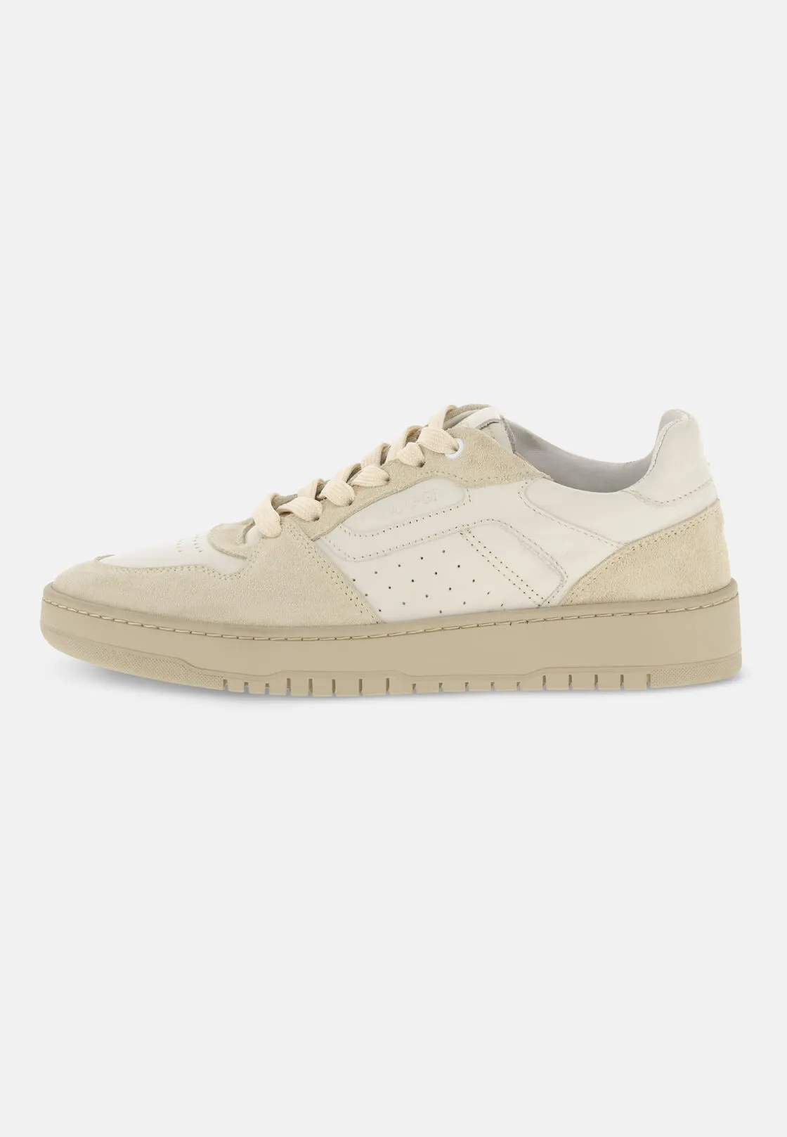 Boggi, Sneakers Origin In Misto Pelle, Uomo, Offwhite, Taglia: 44-10