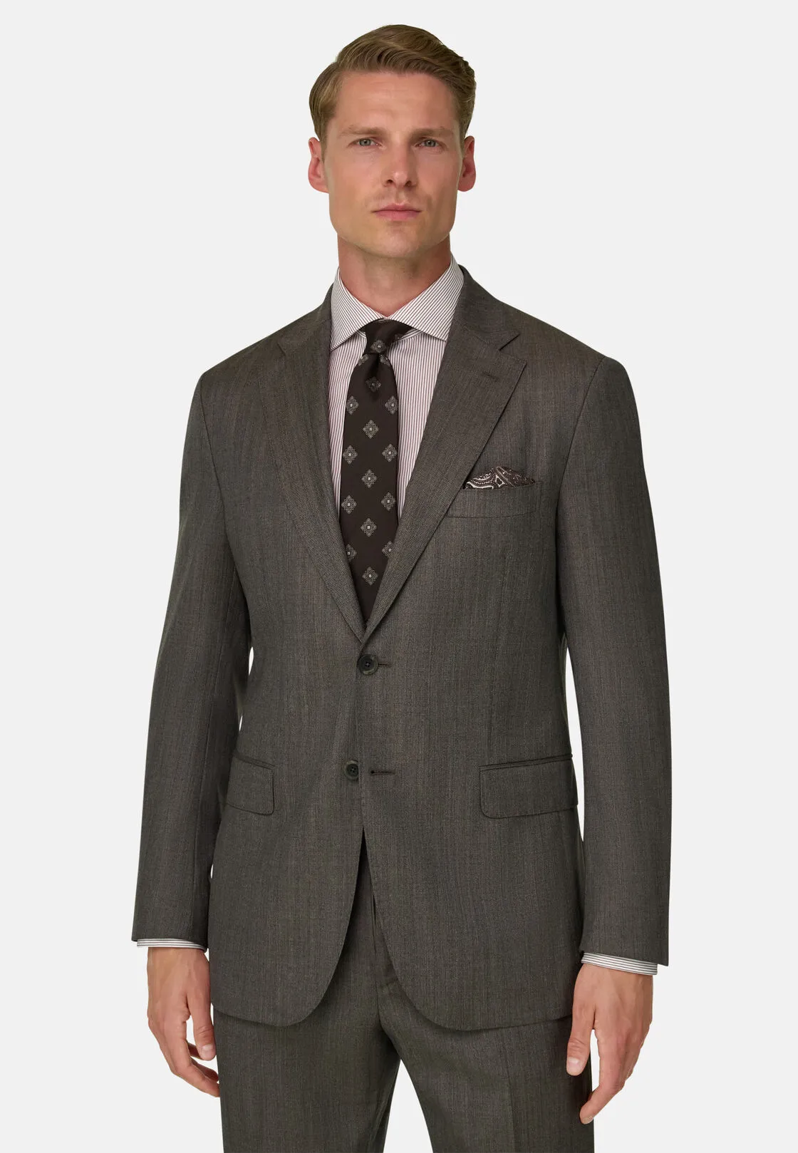 Boggi, Abito Resca In Lana Cashmere, Uomo, Taupe, Taglia: 44