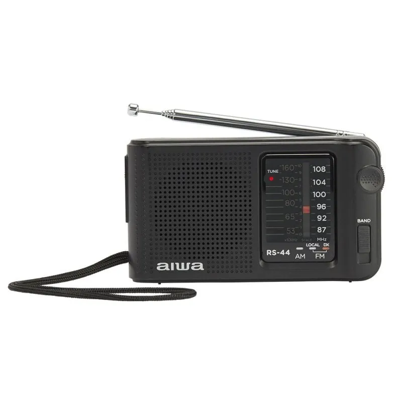 Radio portatile analogica nera Aiwa RS-44