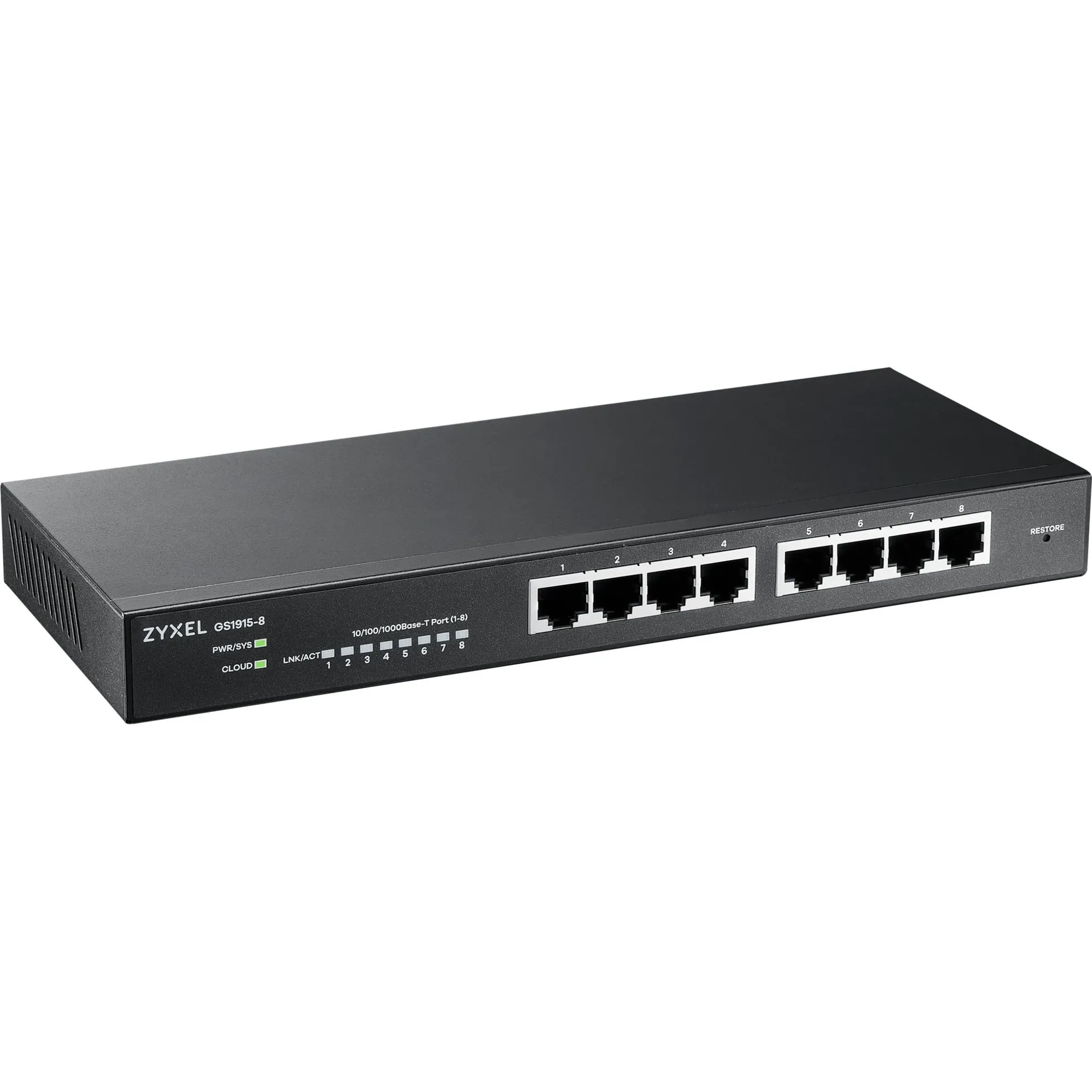 GS1915-8 Gestito L2 Gigabit Ethernet (10/100/1000) Nero, Interruttore