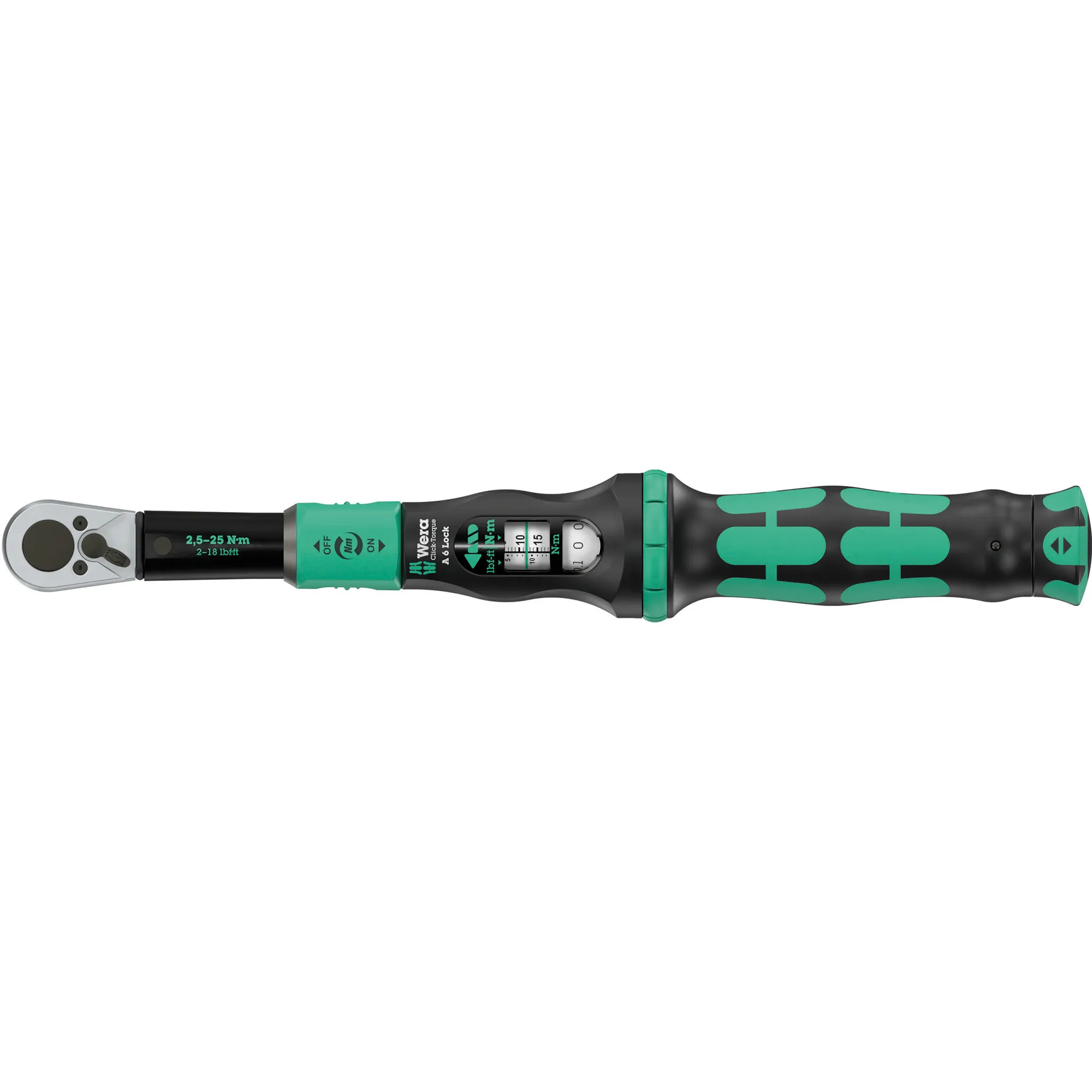 Chiave dinamometrica con cricchetto reversibile Click-Torque Lock A 6