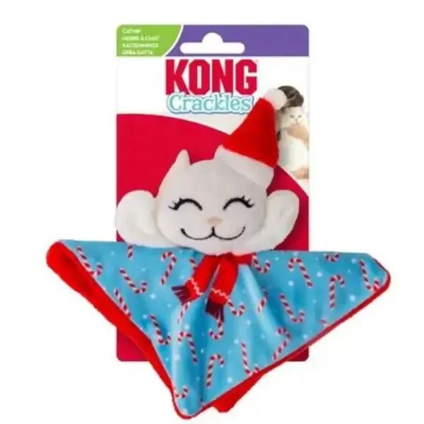 Gioco per gatti in peluche con erba gatta Crackles Santa Kitty Kong Misura 3x14x17 cm - Giochi per gatti