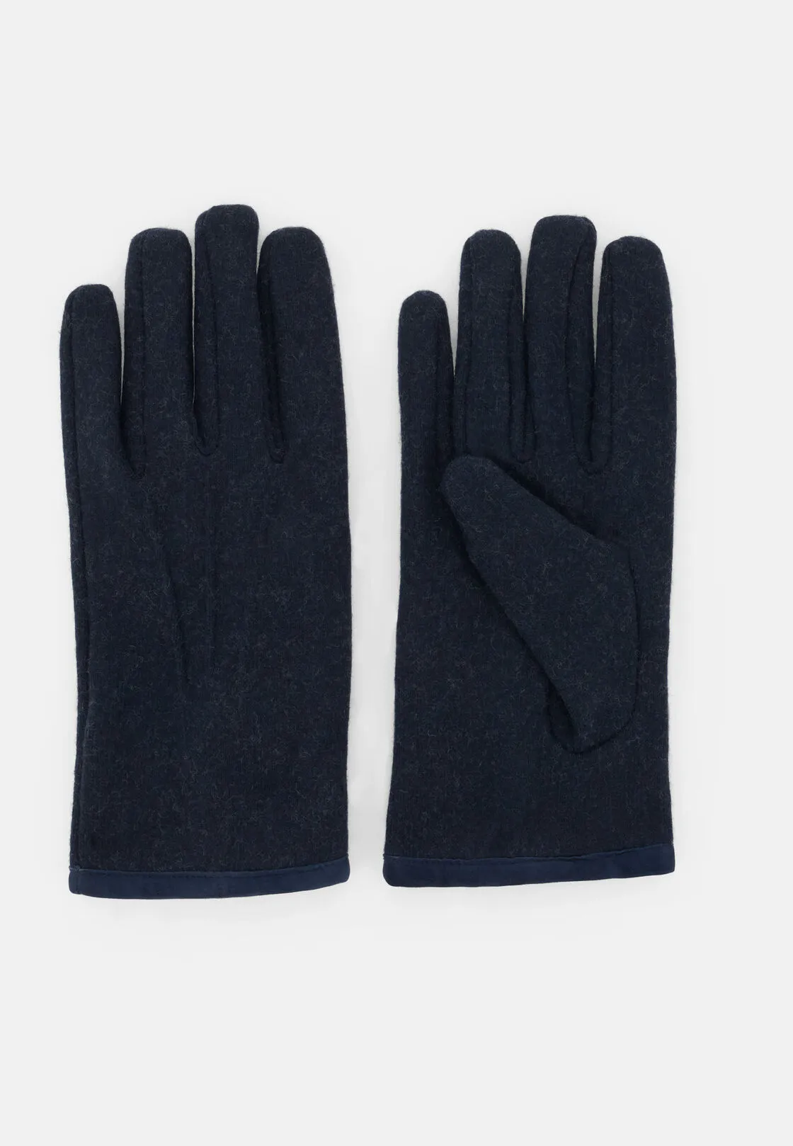 Boggi, Guanti In Jersey Di Lana, Uomo, Navy
