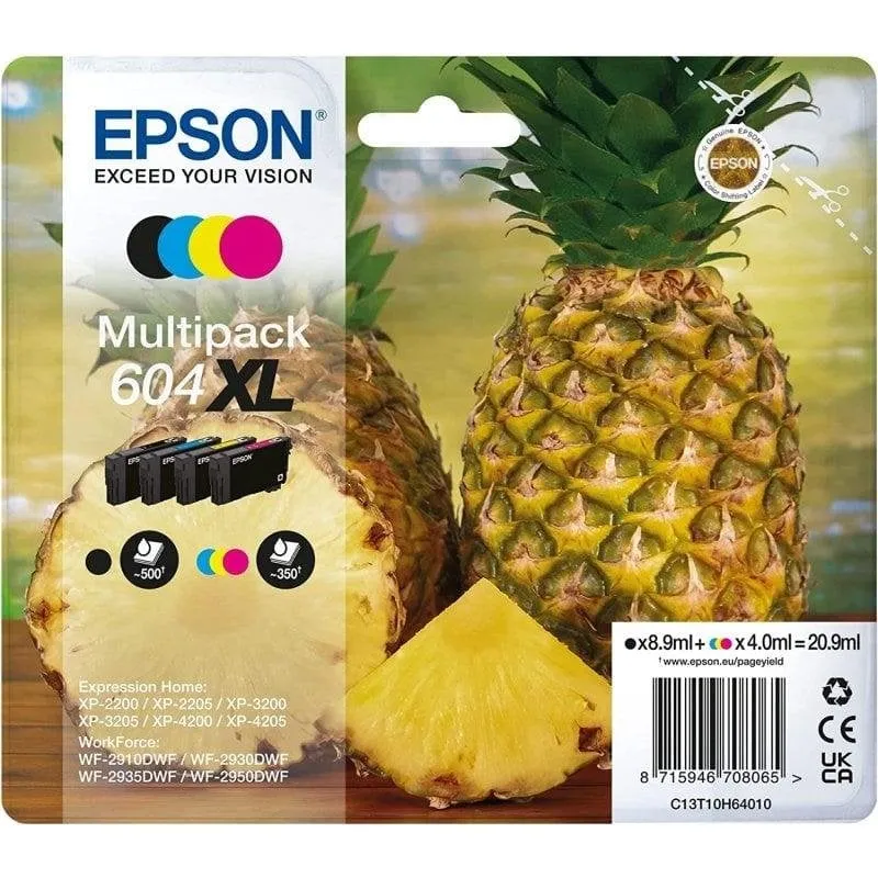 Cartuccia d'Inchiostro Epson 604XL Multipack Nero Ciano Magenta Giallo XL