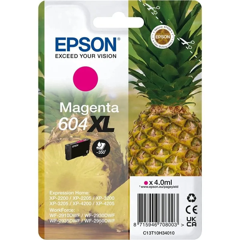Cartuccia d'inchiostro magenta originale Epson 604XL