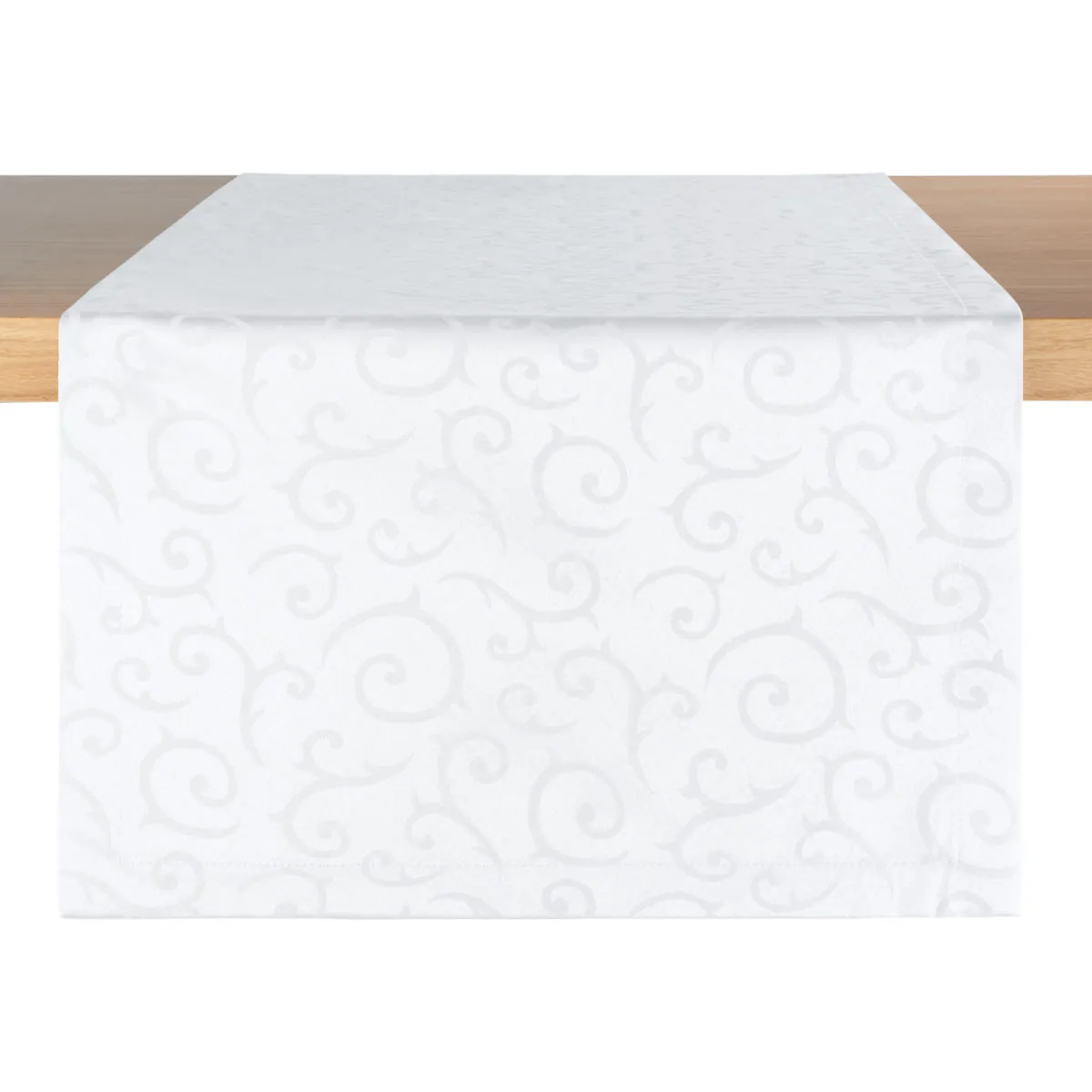 2x PULSIVA Runner tavolo Antalya; 40x130 cm (LxL); bianco; rettangolare; 2 pz. / Pacco