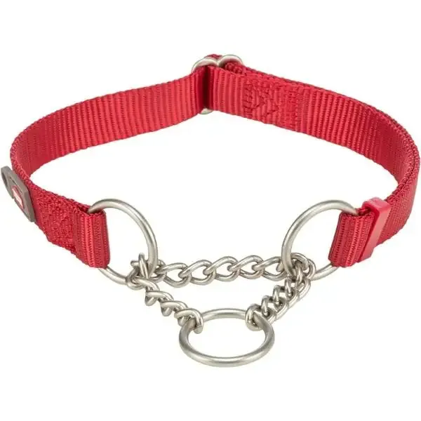 Collare semistrangolo regolabile per cani Trixie Premium Rosso Taglia M-L 40-55 cm