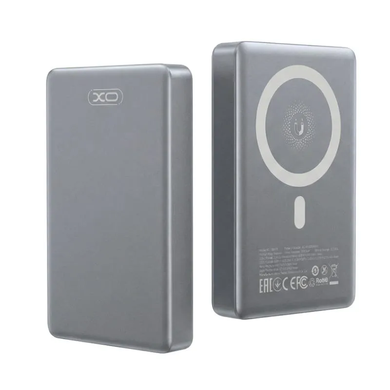 Batteria Esterna Wireless XO Design PR294, 10000mAh, 20W, PD + FQI, 1 x QI - 1 x USB-C, Grigio