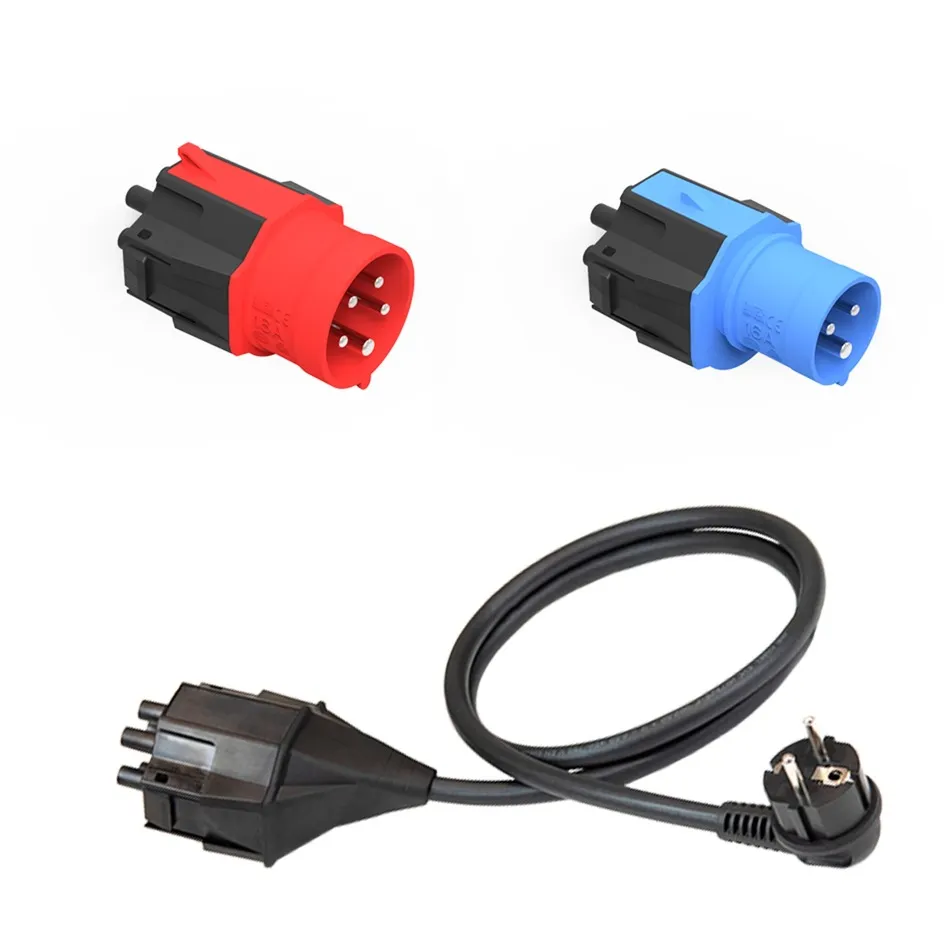 Set adattatori spina standard (UE) 16A 5 poli, 16A 3 poli, contatto di terra, Adattatore
