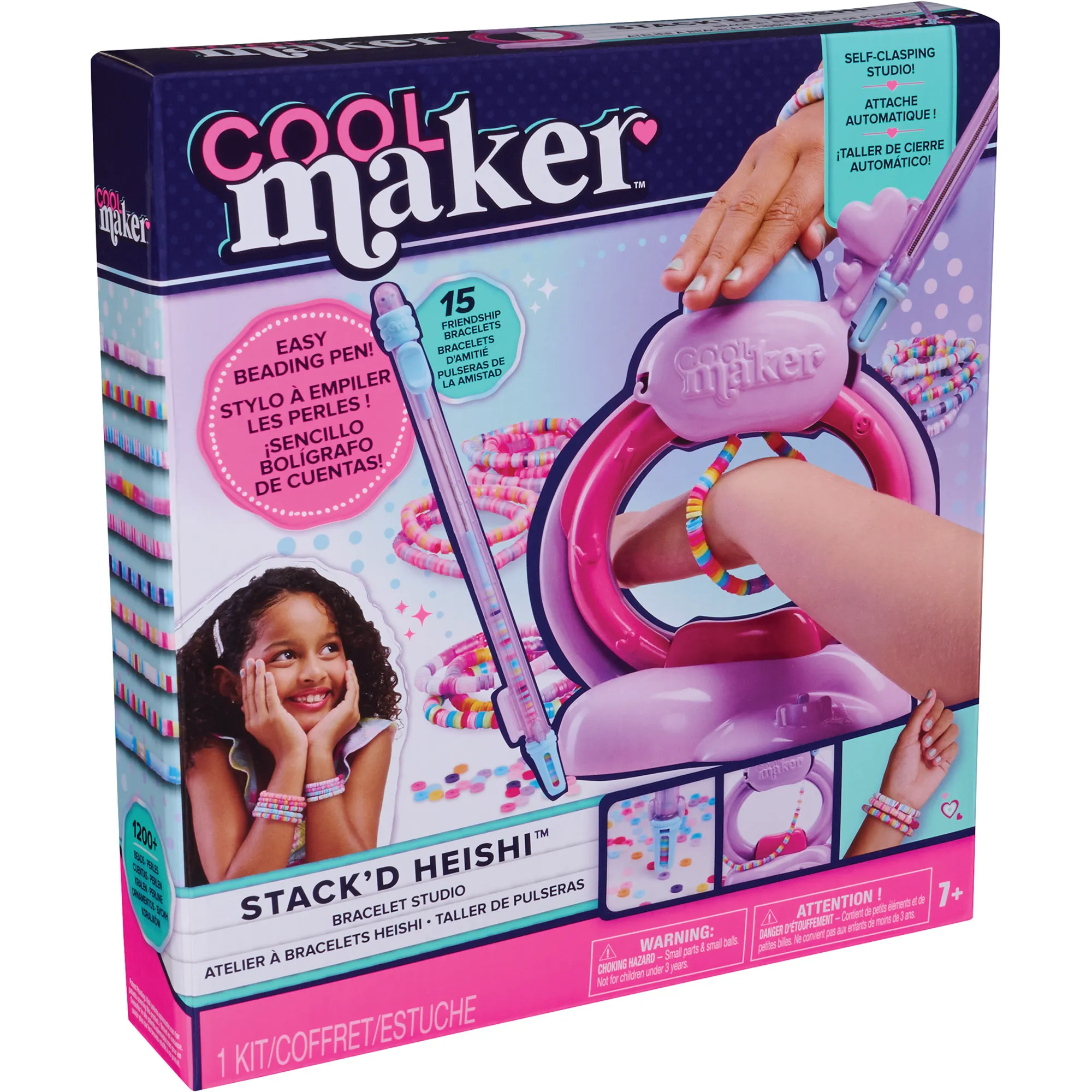 Cool Maker, Macchina dei Braccialetti Heishi dell''Amicizia, con Pratica Penna Impila-Perline e oltre 1200 Perline, per la Realizzazione di 15 Braccialetti, Giocattoli Artistici per Bambine, 7+ Anni, Bricolage