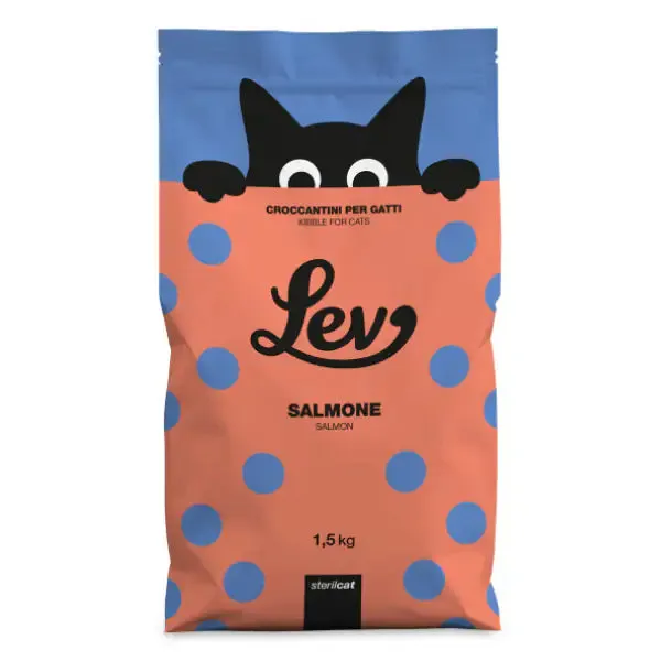 Lev Cat Adult Serilised Salmone 1,5 kg - Croccantini per gatti