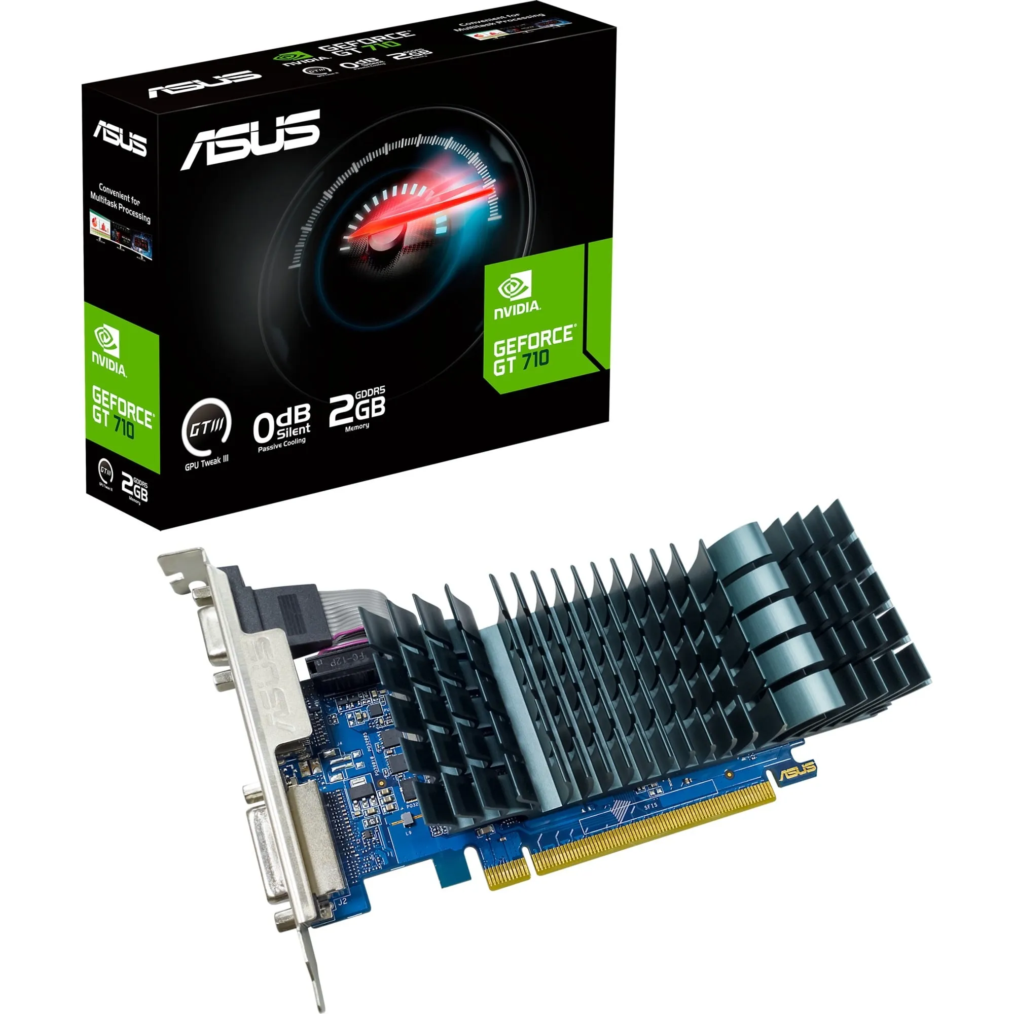 GT710-SL-2GD5-BRK-EVO NVIDIA GeForce GT 710 2 GB GDDR5, Scheda grafica