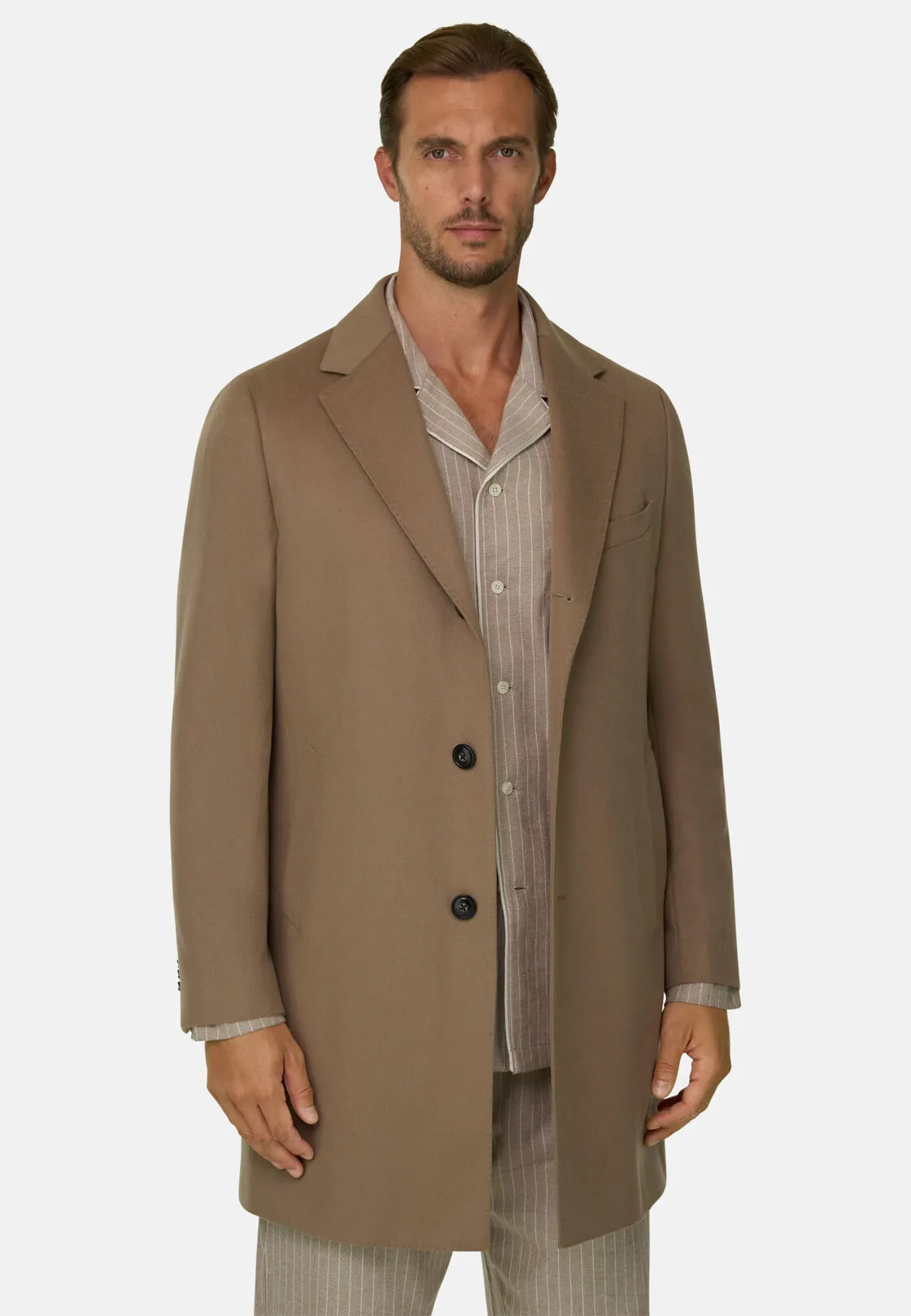 Boggi, Cappotto In Puro Cashmere Monopetto, Uomo, , Taglia: 54