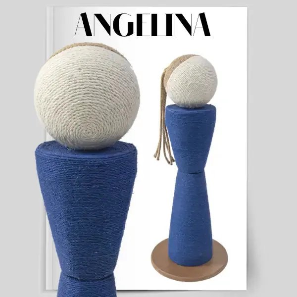 Tiragraffi di design in legno e corda Icons Ferribiella Angelina - Tiragraffi gatto