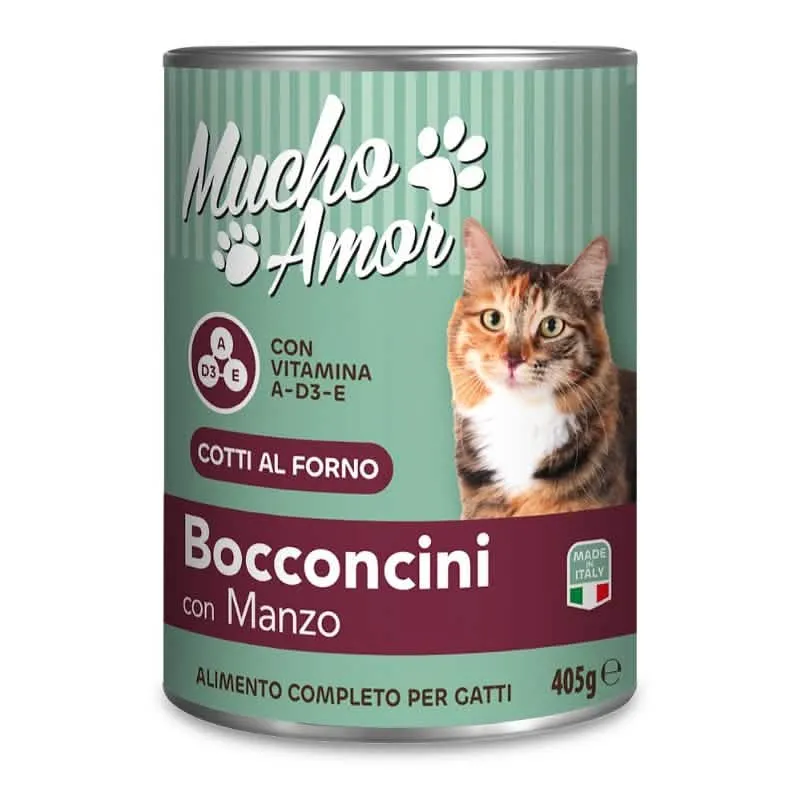 MuchoAmor Gatto Bocconi 405g Manzo