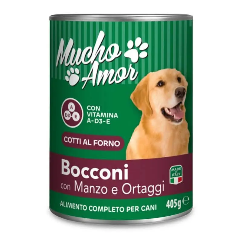 MuchoAmor Cane Bocconi 405g Manzo e Ortaggi