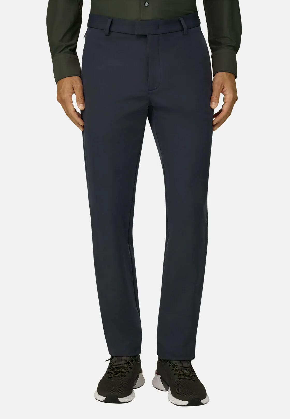 Boggi, Pantaloni In Tessuto Tecnico B Tech, Uomo, Navy, Taglia: 33