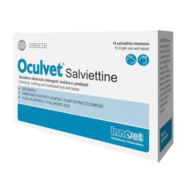 Oculvet Salviettine Monouso per Cani e Gatti - 14 Salviettine Sterili