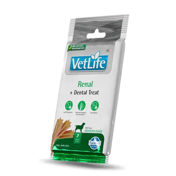 Farmina Vet Life Renal snack dentali per cani Adult Medium/Large 100 gr Origine vegetale