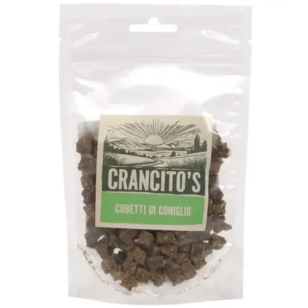 Crancito's snack naturale Dog Adult Cubetti 80 gr Coniglio