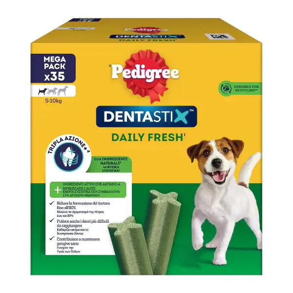 Pedigree Dentastix Fresh Mini snack per l'igiene orale 35 Stick