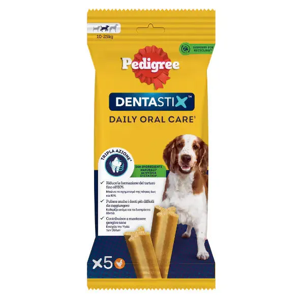 Pedigree Dentastix Medium snack per l'igiene orale 5 Stick