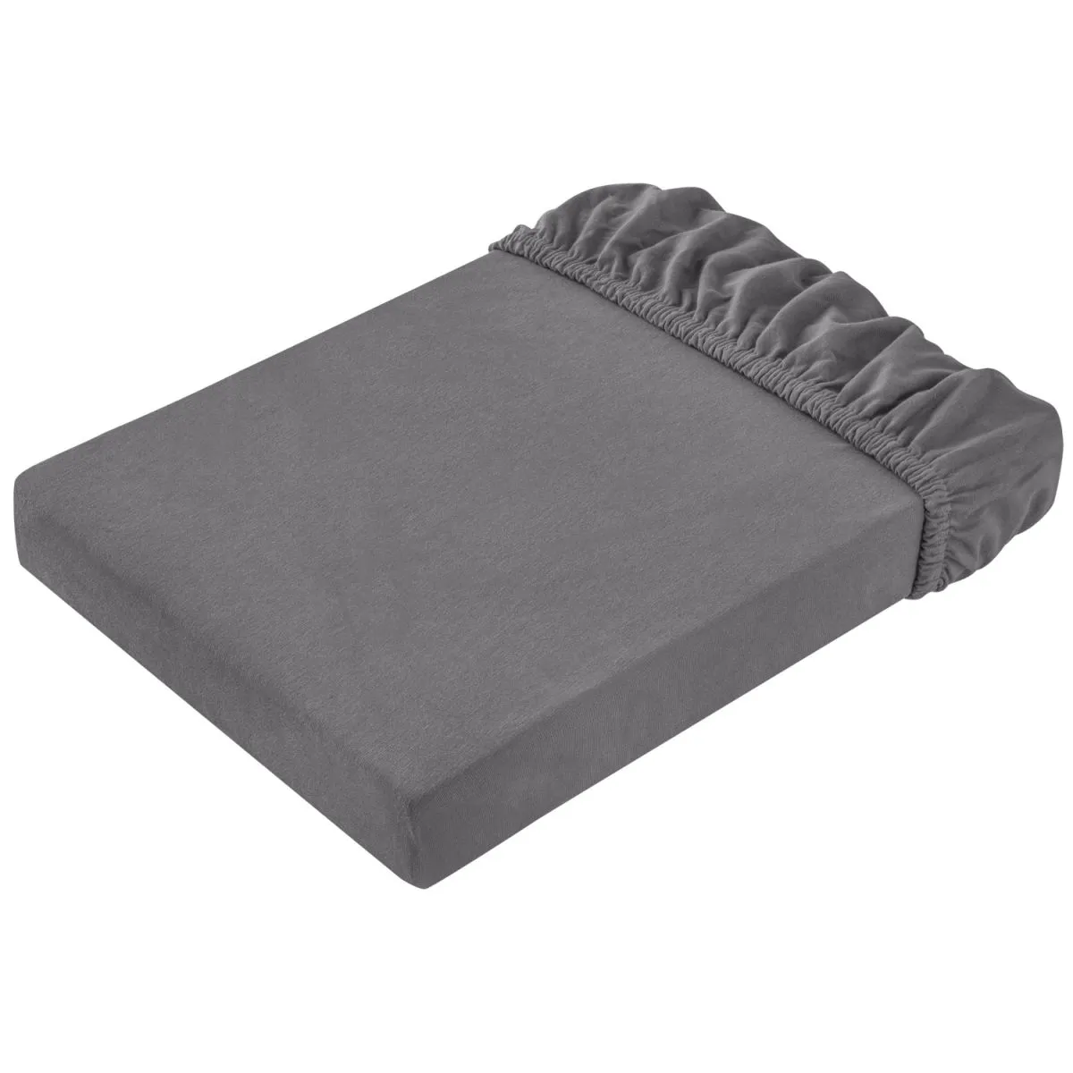 2x ERWIN M. Lenzuolo di sotto Jersey; 90-100x190-200 cm (LxL); antracite; 2 pz. / Pacco