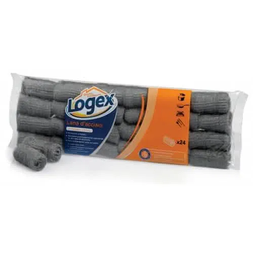 Tamponi in Acciaio Inossidabile LOGEX 24 Pezzi in Busta