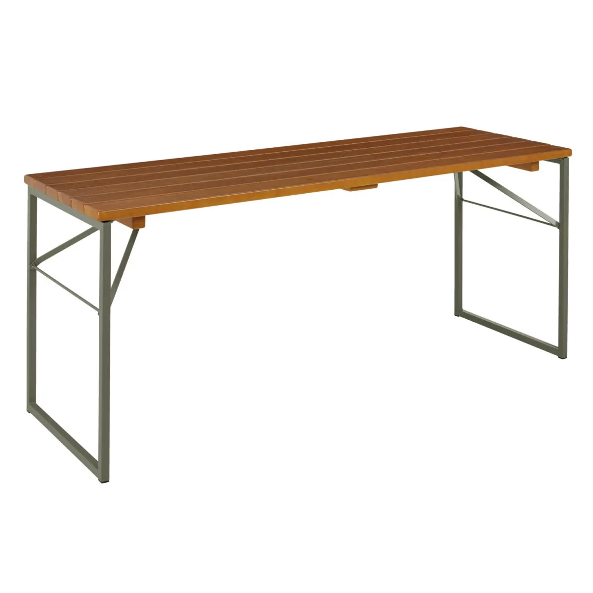 VEGA Tavolo da esterno Expose; 180x60x76.5 cm (LxLxH); Piano tavolo noce, struttura grigio; rettangolare