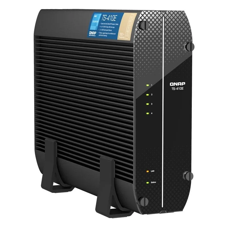 QNAP TS-410E NAS Tower Collegamento ethernet LAN Nero J6412