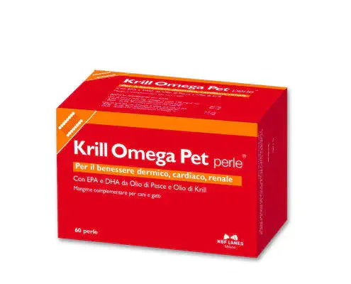 NBF Lanes Krill Omega Pet Convalescenza Perle per cani e gatti 60 Perle - Integratori per cani