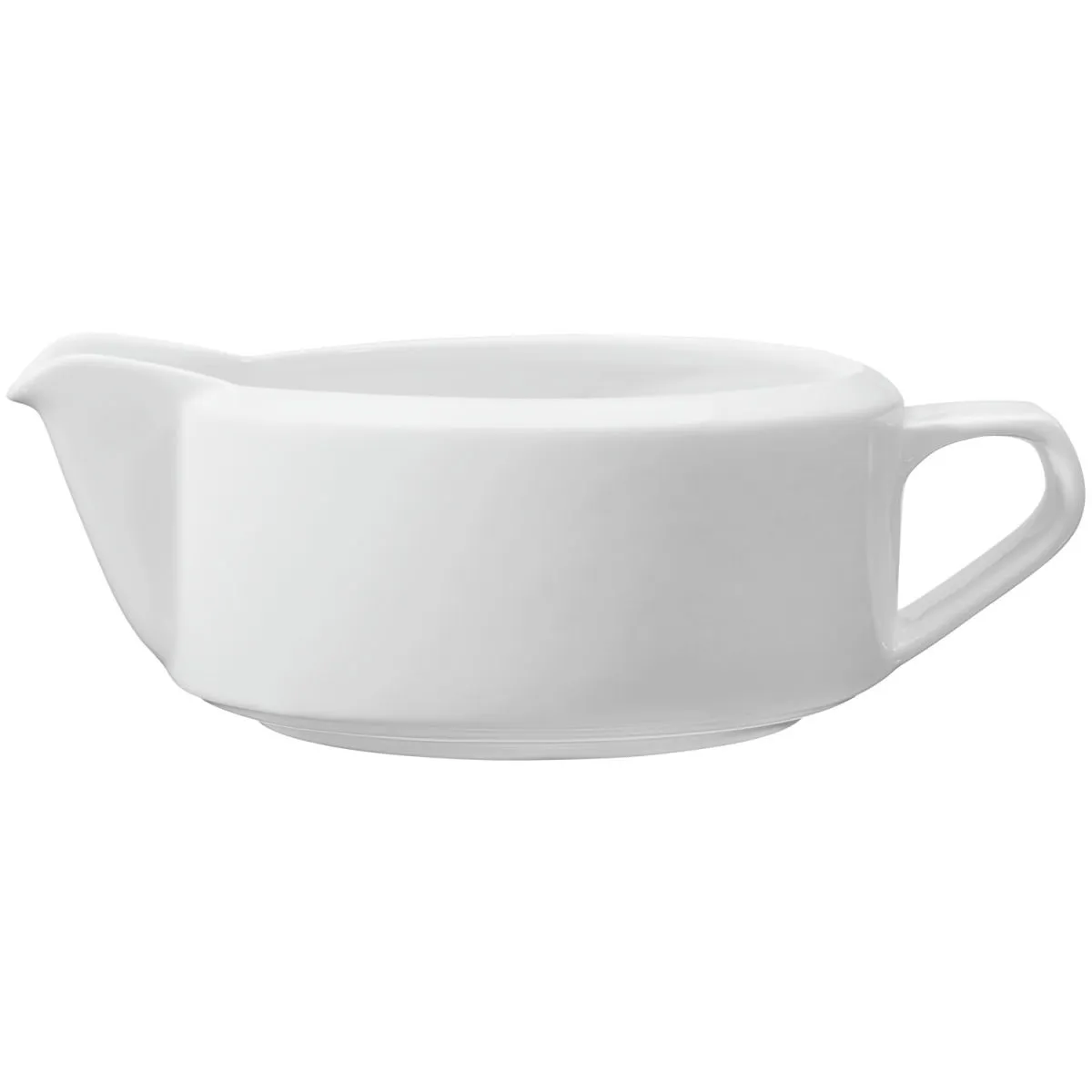 4x VEGA Salsiera Base; 500 ml, 9x17.5x7.5 cm (LxLxH); bianco; ovale; 4 pz. / Pacco