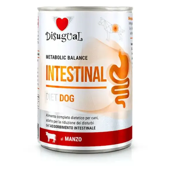 Disugual Diet Dog Metabolic Balance Patè Intestinal 400 gr Manzo - confezione da 6 pezzi - Dieta veterinaria per cani