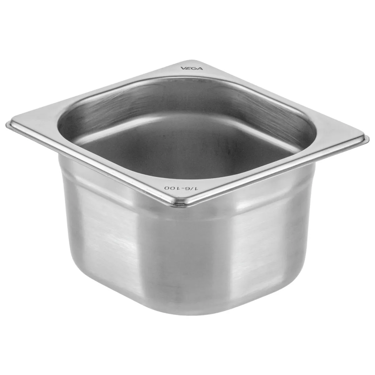 VEGA Contenitore gastronorm 1/6 Premium; GN 1/6, 1.6 l, 17.6x16.2x10 cm (LxLxP); argento