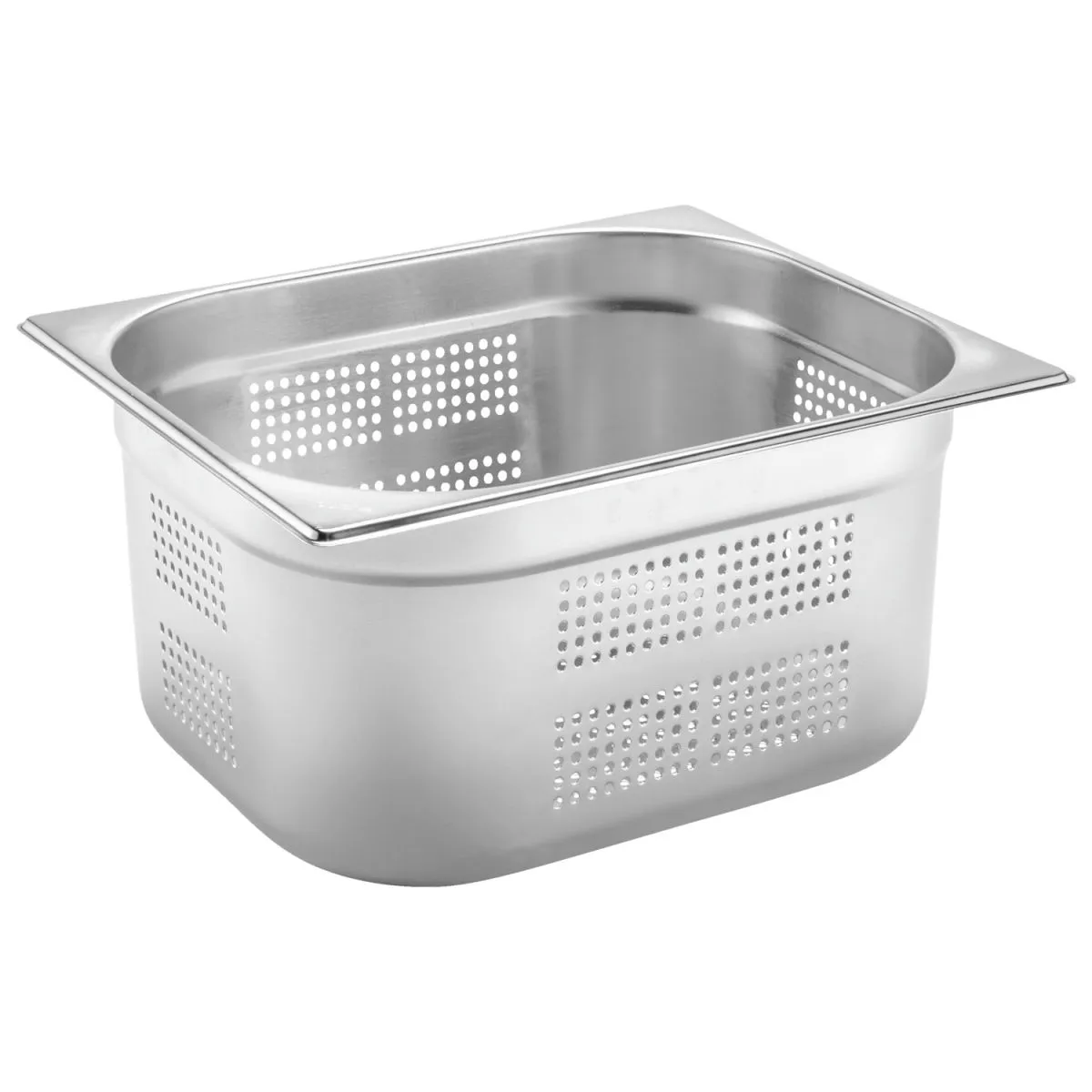PULSIVA Contenitore gastronorm 1/2 Basic forato ; GN 1/2, 9.5 l, 32.5x26.5x15 cm (LxLxP); argento